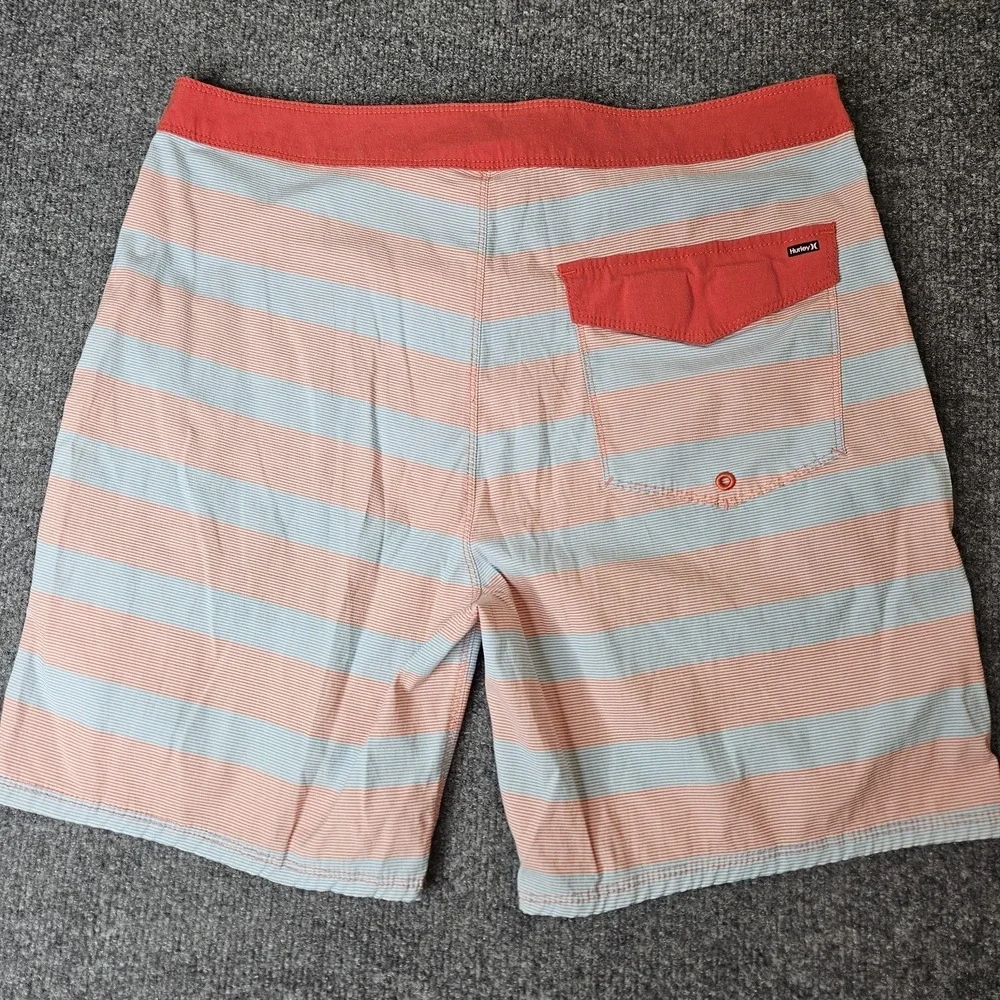 Hurley Mens Boardshorts Size 30 Patriotic Stripe 7 In Inseam Surf Beach Swim - Picture 7 of 7